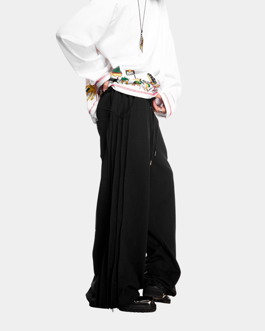 Straight Loose Sweats - Black